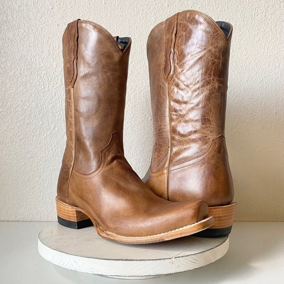 Capitan by Lane Boots Other - Lane Capitan Mens Cowboy Boots TULSA Sz 13 D Brown Leather Cutter Toe Western